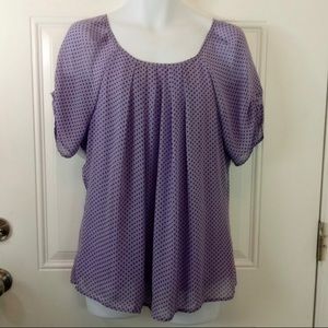Lavender short sleeve DressBarn blouse